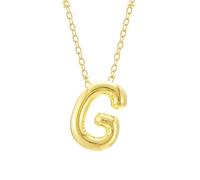 FGUUTYM Bubble Letter Necklace Gold Initial Necklaces for Women Trendy Chunky Charm Pendant Necklaces Gold Jewelry Birthday Gifts for Women Teen Her Mom Grandma Wife Sister Cadenas en blanco, G, talla