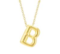 FGUUTYM Bubble Letter Necklace Gold Initial Necklaces for Women Trendy Chunky Charm Pendant Necklaces Gold Jewelry Birthday Gifts for Women Teen Her Mom Grandma Wife Sister Cadenas en blanco, b, talla