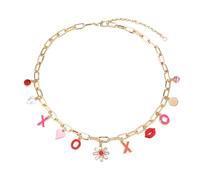 FGUUTYM Cadena para hombre, colgante de letra, collar Dainty Beach Paperclip Link Chain Necklaces Cadenas Herramienta, a, talla única