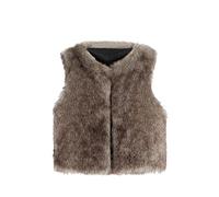 FGUUTYM Chaleco de piel sintética para niños y niñas - Chaleco de piel sintética para niños, chaqueta de invierno suave, resistente al viento, abrigo de algodón