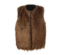 FGUUTYM Chaleco de piel sintética para niños y niñas - Chaleco infantil de piel sintética cálido de invierno, chaleco acolchado de piel sintética, abrigo de piel sintética sin mangas, chaqueta de