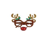 FGUUTYM Christmas Holiday Glasses Santa Holiday PC Glasses Frames Sunglasses Fun Glasses Decorations Onion Powder And Fashionable Glasses Decorations for First Party (Brown, One Size)