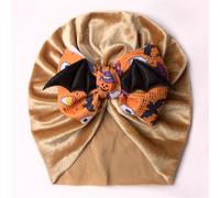 FGUUTYM Diademas de Halloween para bebé, lazo para el pelo de color naranja, estampado de murciélago elástico, de nailon, para bebés, recién nacidos, pollo de lana para niñas (amarillo, talla única)