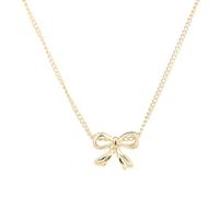 FGUUTYM Gold Bow Necklace Dainty Gold Necklace Bow Necklace Stack Cute Tiny Bow Pendant Necklace Trendy Necklaces Cute Jewelry for Women Ketten 1, AK, 11