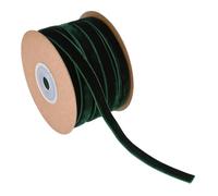 FGUUTYM Green Velvet Ribbon 3/8 Pulgada 20 Yards Dark Green Velvet Fabric Vintage Thin Velvet Ribbon for Choker Gift Wrapping Hair Bows Flower Bouquet Wedding Christmas Rosa (Verde, One Size)