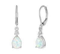 FGUUTYM Leverback Opal Dangle Drop Earrings For Women Girls Gold Plated Teardrop Earrings Real Pearl Earrings, talla única, Metal, Sin piedra preciosa