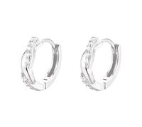 FGUUTYM Pendientes de aro chapados en oro para mujeres y niñas, plata de ley 925, con circonitas cúbicas, pendientes de aro de oro pequeño, varios tamaños, talla única, Cobre, Sin piedra preciosa
