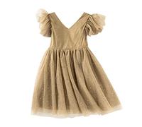 FGUUTYM Ropa de Maternidad Verano Estrella Luna Lentejuelas Princesa Vestido Baile Fiesta Volantes Vestidos Ropa Traje De Baño Con Ni, Z4-a, 12-13 años