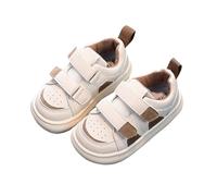 FGUUTYM Spring and Summer Children and Infants Toddler Shoes Boys and Girls Floor Sports Flat Soles Light and Comfortable Solid Color Hook Loop Sneaker Kinder 34, Blanco, 33 EU