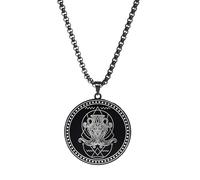 FGUUTYM Stainless 12 Zodiac Sign Men's Necklace Necklace Men's Women's Good Looking Fashion Full of Texture Anime Cadenas Colgantes, Bk1, talla única