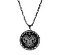 FGUUTYM Stainless 12 Zodiac Sign Men's Necklace Necklace Men's Women's Good Looking Fashion Full of Texture Anime Cadenas Colgantes, Bk2, talla única