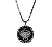 FGUUTYM Stainless 12 Zodiac Sign Men's Necklace Necklace Men's Women's Good Looking Fashion Full of Texture Anime Cadenas Colgantes, Bk11, talla única