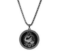 FGUUTYM Stainless 12 Zodiac Sign Men's Necklace Necklace Men's Women's Good Looking Fashion Full of Texture Anime Cadenas Colgantes, Bk10, talla única