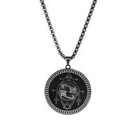 FGUUTYM Stainless 12 Zodiac Sign Men's Necklace Necklace Men's Women's Good Looking Fashion Full of Texture Anime Cadenas Colgantes, Bk8, talla única