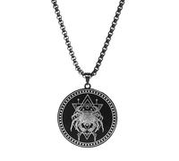 FGUUTYM Stainless 12 Zodiac Sign Men's Necklace Necklace Men's Women's Good Looking Fashion Full of Texture Anime Cadenas Colgantes, BK3, talla única