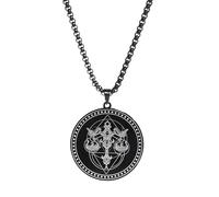 FGUUTYM Stainless 12 Zodiac Sign Men's Necklace Necklace Men's Women's Good Looking Fashion Full of Texture Anime Cadenas Colgantes, Bk7, talla única