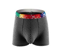 FGUUTYM Tao Ropa Interior Hombre Boxers Hombre con Cinturón Arco Iris Cuadros Europa y Estados Unidos Bolsillo Grande Impreso Ropa Interior Ropa Interior Bañadores Calzoncillos Boxer para Adultos,