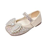 FGUUTYM Toddler Little Kid Girls Dress Pumps Glitter Sequins Bowknot Tacones Dance Shoes Sandals Sandalias Hombre, Blanco, 33 EU