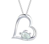 FGUUTYM Turtle Necklace Turtle Jewelry Turtle Pendant Tortoise Necklace Turtle PresentsFor Turtle Lover for Women Militär Halskette, Blanco, talla única