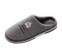 FGUUTYM Zapatillas de interior de algodón para hombre, ligeras, con espuma viscoelástica y suelas suaves, zapatos casuales ofertas para hombre, gris, 40 EU