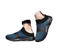FGUUTYM Zapatillas ortopédicas de malla para mujer, zapatos de senderismo, antideslizantes, zapatos de salud, cojín de aire, sandalias diabéticas, zapatos de jardín, zapatos de enfermería, azul, 35 EU