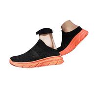 FGUUTYM Zapatillas ortopédicas de malla para mujer, zapatos de senderismo, antideslizantes, zapatos de salud, cojín de aire, sandalias diabéticas, zapatos de jardín, zapatos de enfermería, naranja, 37