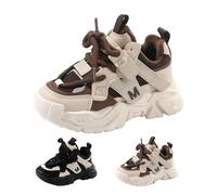 FGUUTYM Zapatillas unisex para niños y niñas, zapatillas ligeras para niños, zapatillas de fitness, zapatillas de correr al aire libre, de malla, transpirables, con cordones, zapatillas deportivas