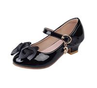 FGUUTYM Zapatos de Mary Jane para niñas con lentejuelas, vestido con cierre puntiagudo, tacones altos de purpurina, zapatos de fiesta, zapatos de boda, zapatos de fiesta, zapatos escolares de fiesta