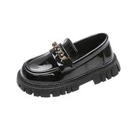 FGUUTYM Zapatos individuales para niña con lazo para primeros zapatos con hebilla Toddler Soft Bottom Transpirables Princess Shoes Sandalias Leopardo (Oro, 28,5 Big Kids)