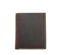 FGVGWRGV Cartera Vintage Hecha a Mano for Hombre, Billetera de Cuero Genuino con Clip for Billetes de Piel de Vaca de Cabeza Corta
