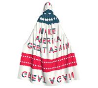 Fgwaauh Capa de 58 pulgadas con capucha, Make America Great Again, capa unisex de longitud completa con capucha para fiesta de Halloween, disfraz de cosplay