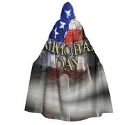 Fgwaauh Disfraz unisex de soldados militares patrióticos para el Día de los Caídos con capucha, capa de longitud completa, disfraz de Halloween, disfraz de cosplay con capucha