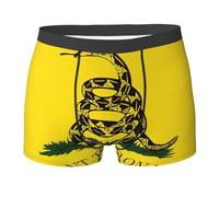 Fgwaauh Dont Tread On Me - Calzoncillos tipo bóxer para hombre, transpirables, elásticos, con cintura elástica cómoda, Negro, L