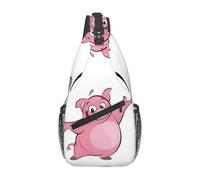 Fgwaauh Elephant And Piggie - Mochila cruzada grande para viajes, senderismo, pecho para mujeres y hombres, talla única