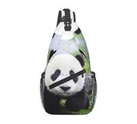 Fgwaauh Lovely Panda Walking On The Grassland - Mochila cruzada grande para viajes, senderismo, pecho para mujeres y hombres, talla única