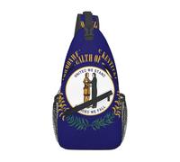 Fgwaauh Mochila cruzada grande con la bandera del estado de Kentucky, para viajes, senderismo, para mujeres y hombres, talla única