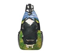 Fgwaauh Prairie Cow - Mochila cruzada grande para viajes, senderismo, pecho para mujeres y hombres, talla única