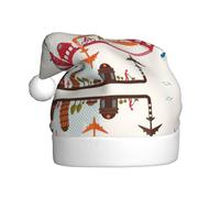 Fgwaauh Sombrero de Papá Noel de ciudad turística, sombrero de Navidad, para Navidad, Año Nuevo, fiesta de Navidad, Año Nuevo, suministros de fiesta festiva