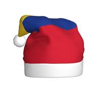 Fgwaauh Sombrero de Papá Noel de la bandera de Colombia, sombrero de Navidad, para Navidad, Año Nuevo, Navidad, Año Nuevo, suministros de fiesta festiva