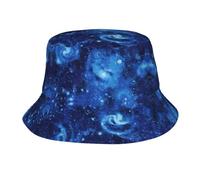 Fgwaauh Sombrero unisex de moda azul del universo espacial galaxia del espacio, sombrero de playa sombrero de pesca estético para hombres, mujeres y adolescentes