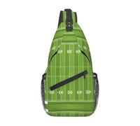 Fgwaauh Sports Field In Green - Mochila cruzada grande para viajes, senderismo, pecho para mujeres y hombres, talla única