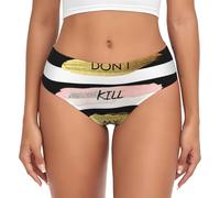 Fgwaauh Stripe Don'T Kill My Vibe - Ropa interior para mujer, ropa interior que absorbe la humedad, Negro, L