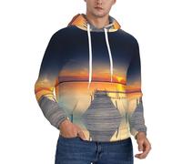 Fgwaauh Sudadera con capucha para hombre, forro grueso, bolsillo canguro, resistente al viento, cálida, atlética, Negro, XXL