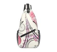 Fgwaauh The Eiffel Tower And A Bicycle - Mochila cruzada grande para viajes, senderismo, pecho para mujeres y hombres, talla única
