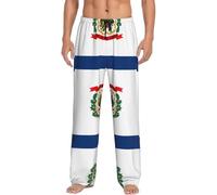 Fgwaauh West Virginia State Flag - Pantalones de pijama para hombre con bolsillos, pantalones largos de pijama, pijamas para descansar, Negro, M