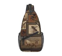 Fgwaauh Wild Animals - Mochila cruzada grande retro de granja, para viajes, senderismo, para mujeres y hombres, talla única