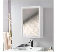 FGXHHS Botiquín de Aluminio Multiusos con una Puerta, para Montaje en Pared, Ideal para Sala de Estar, Color Blanco, 3 Niveles, 6x8
