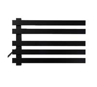 FGXHHS Toallero eléctrico con calefacción, Color Negro/Blanco/Gris, para baño, Montaje en Pared, bajo Consumo energético (negro-42,5 cm).