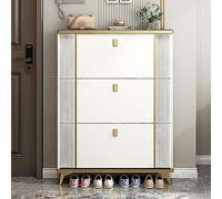 FGXHHS Zapatero Alto con 3 cajones abatibles, Armario Delgado para organizar el Armario, Almacenamiento Oculto, Organizador Independiente para Dormitorio y Pasillo, múltiples compartiment