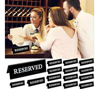 FGXY 15pcs Cartel Reservado Sobremesa, Carteles de Mesa Reservados, Logotipo de Reserva de Escritorio, Para Reservas de Huéspedes, Para Restaurantes, Bodas, Reservas de Asientos(Negro)